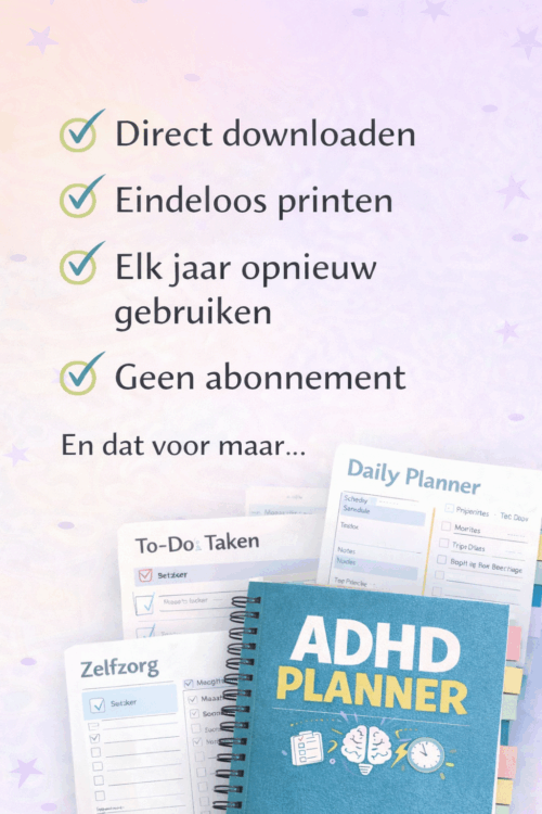 🧠 ADHD Printable Planner – structuur & rust voor maar €4,95 - Afbeelding 5